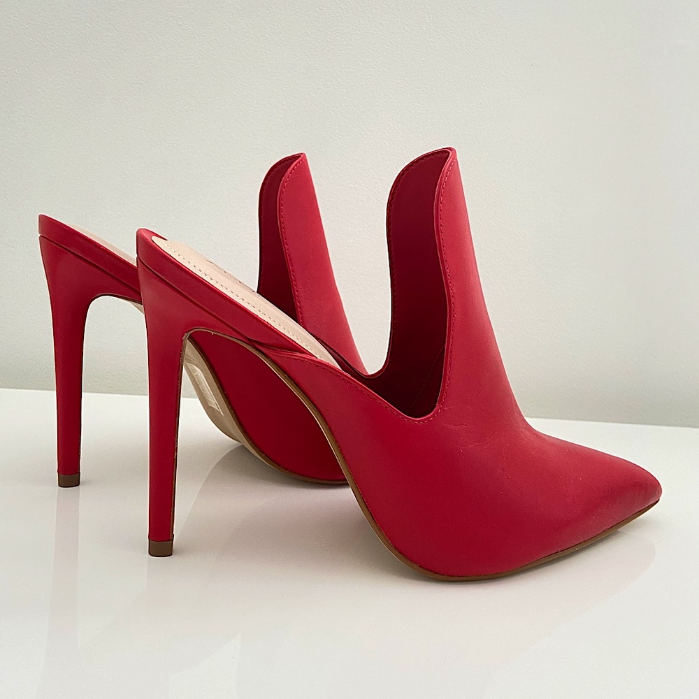 Red Stiletto Mules by Aldo
